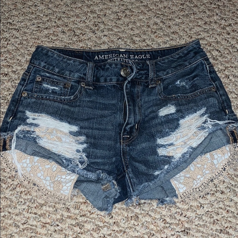 AEO hi rise shorts